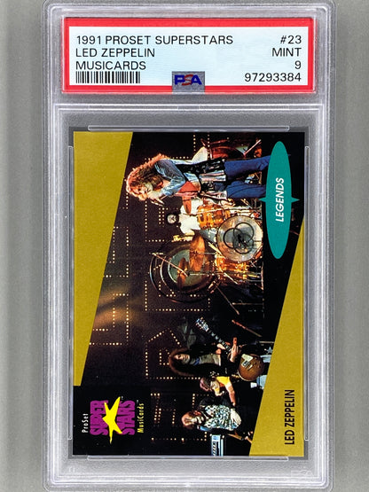 1991 Proset Superstars #23 Led Zeppelin Musicards PSA 9 Pop 11 (Music)