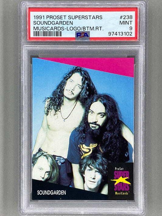 1991 Proset Superstars #238 Soundgarden Musicards PSA 9 Pop 4 (Music)