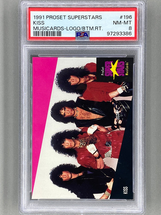 1991 Proset Superstars #196 KISS Musicards PSA 8 Pop 2 (Music)