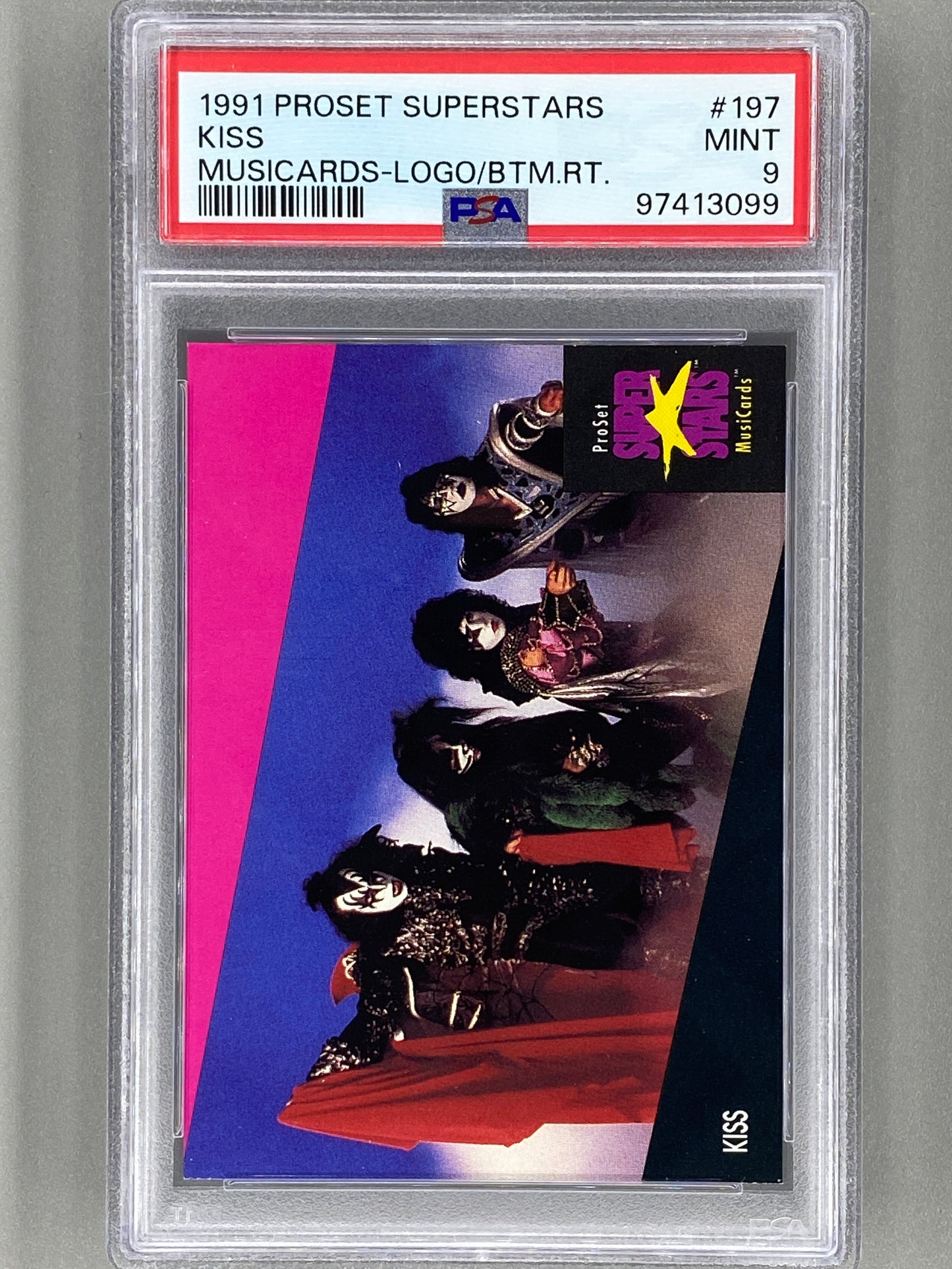 1991 Proset Superstars #197 KISS Musicards PSA 9 Pop 5 (Music)