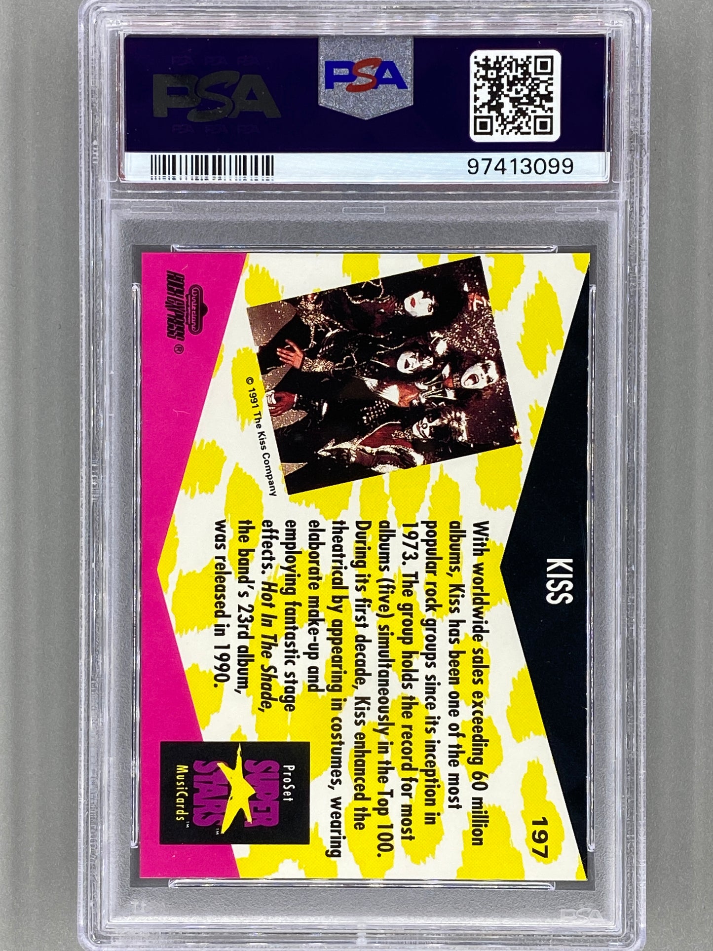 1991 Proset Superstars #197 KISS Musicards PSA 9 Pop 5 (Music)