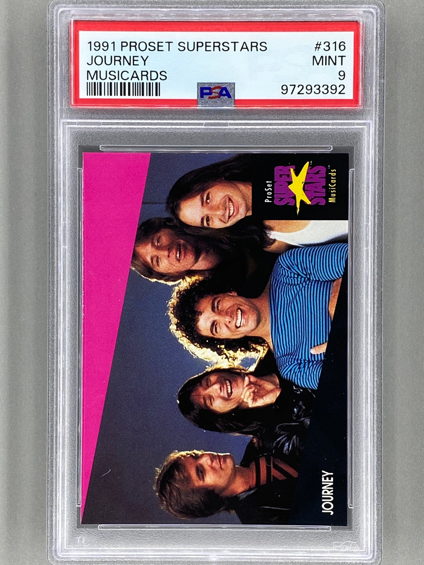 1991 Proset Superstars #316 Journey Musicards PSA 9 Pop 6 (Music)