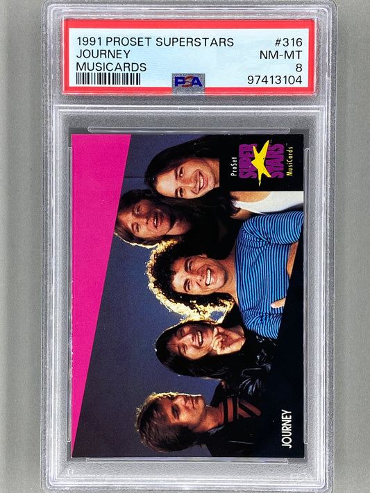 1991 Proset Superstars #316 Journey Musicards PSA 8 Pop 1 (Music)