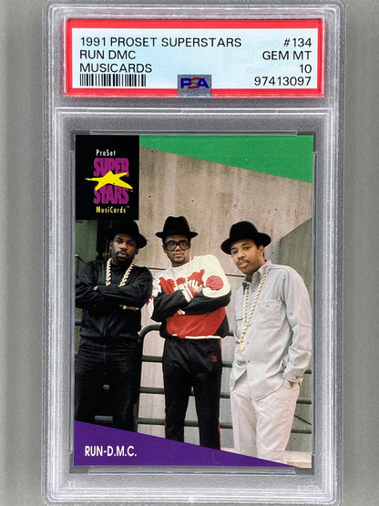1991 Proset Superstars #134 Run DMC Musicards PSA 10 Pop 6 (Music)