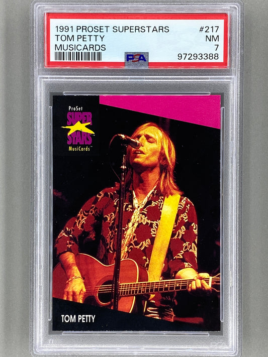 1991 Proset Superstars #217 Tom Petty Musicards PSA 7 Pop 5 (Music)