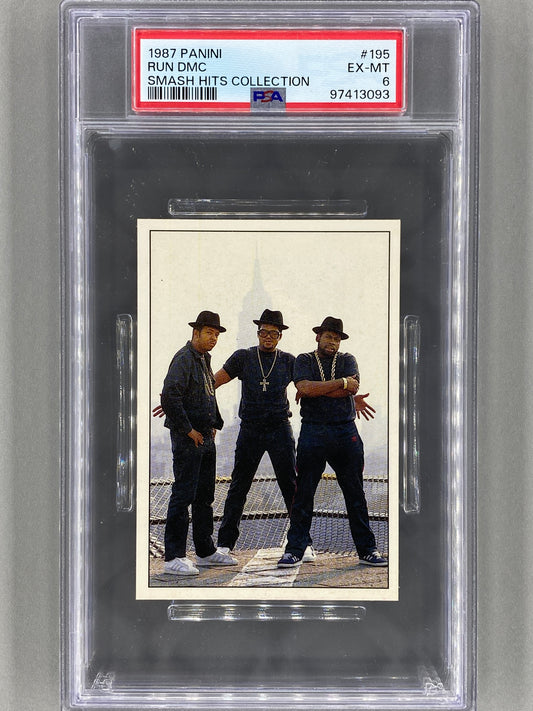 1987 Panini #195 Run DMC Smash Hits Collection PSA 6 Pop 4 (Music)