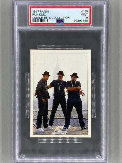 1987 Panini #195 Run DMC Smash Hits Collection PSA 9 Pop 2 (Music)