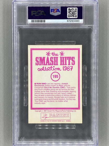 1987 Panini #195 Run DMC Smash Hits Collection PSA 9 Pop 2 (Music)