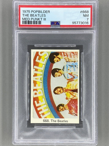 1975 Popbilder #668 The Beatles Med Punkt III PSA 7 Pop 7 (Music)