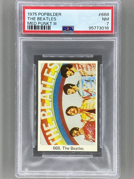 1975 Popbilder #668 The Beatles Med Punkt III PSA 7 Pop 7 (Music)