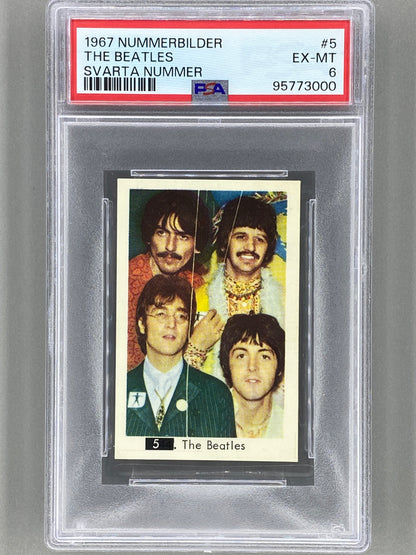 1967 Nummerbilder #5 The Beatles Svarta Nummer PSA 6 Pop 2 (Music)