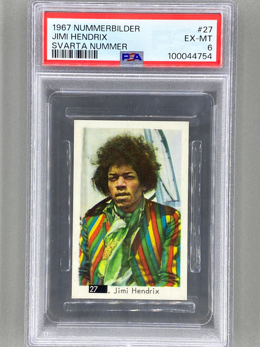 1967 Nummerbilder #27 Jimi Hendrix Svarta Nummer PSA 6 Pop 3 (Music)