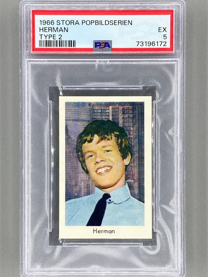 1966 Popbilder Herman Stora Popbildserien Type 2 PSA 5 Pop 1 (Music)
