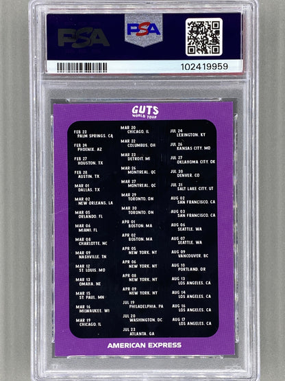 2024 Guts World Tour Olivia Rodrigo Tour Bus X Amex-On Stage PSA 9 Pop 5 (Music)