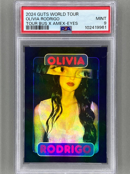 2024 Guts World Tour Olivia Rodrigo Tour Bus X Amex-Eyes PSA 9 Pop 1 (Music)