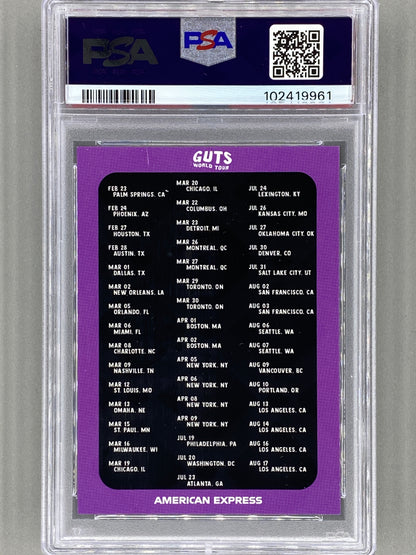 2024 Guts World Tour Olivia Rodrigo Tour Bus X Amex-Eyes PSA 9 Pop 1 (Music)