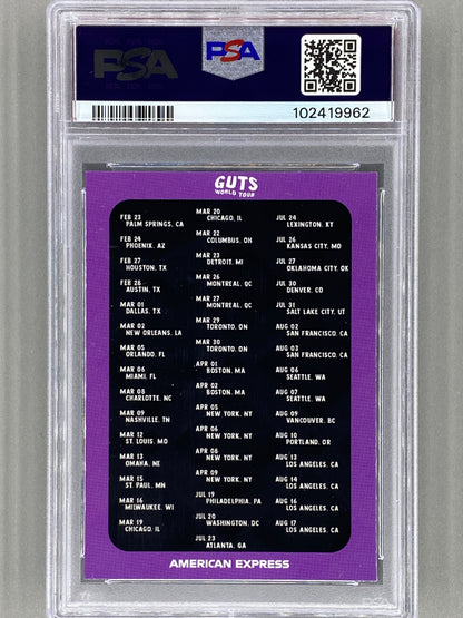 2024 Guts World Tour Olivia Rodrigo Tour Bus X Amex-Eyes PSA 8 Pop 1 (Music)