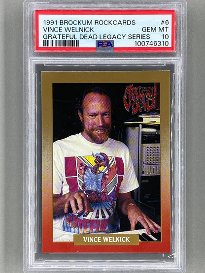 1991 Brockum Rockcards #6 Vince Welnick Grateful Dead Legacy Series PSA 10 Pop 2 (Music)