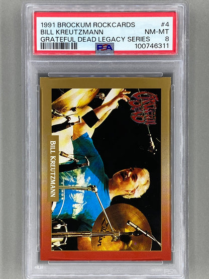 1991 Brockum Rockcards #4 Bill Kreutzmann Grateful Dead Legacy Series PSA 8 Pop 19 (Music)