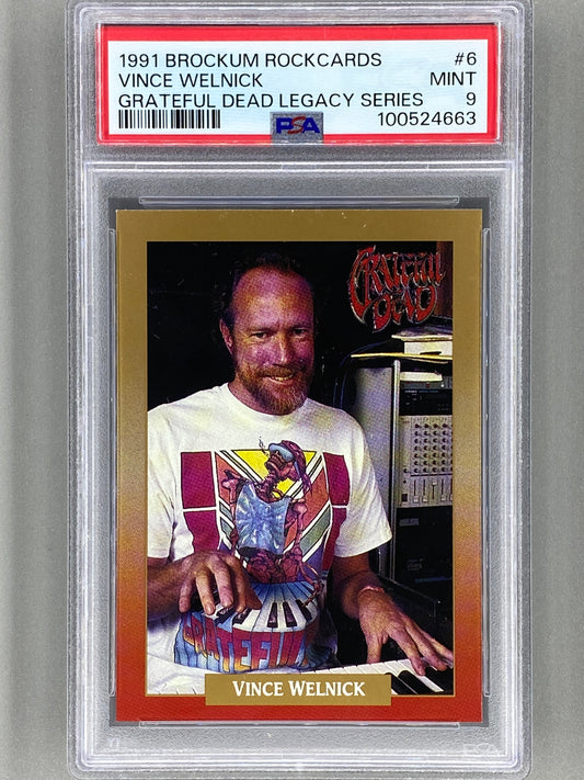 1991 Brockum Rockcards #6 Vince Welnick Grateful Dead Legacy Series PSA 9 Pop 9 (Music)