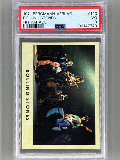 1971 Bergmann-Verlag #140 Rolling Stones Hit Parade Sticker PSA 3 Pop 1 (Music)