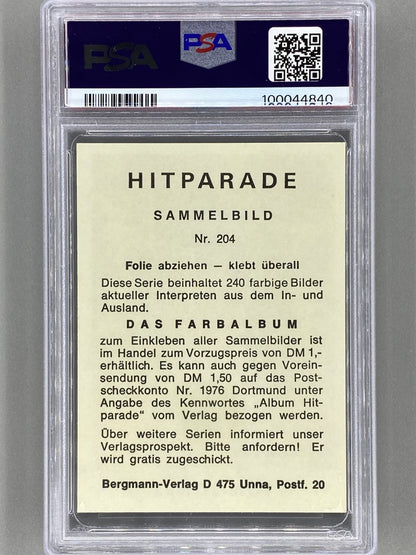 1971 Bergmann-Verlag #204 Tom Jones Hit Parade Sticker PSA 5 Pop 1 (Music)