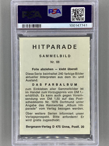 1971 Bergmann-Verlag #68 The Troggs Hit Parade Sticker PSA 7 Pop 1 (Music)