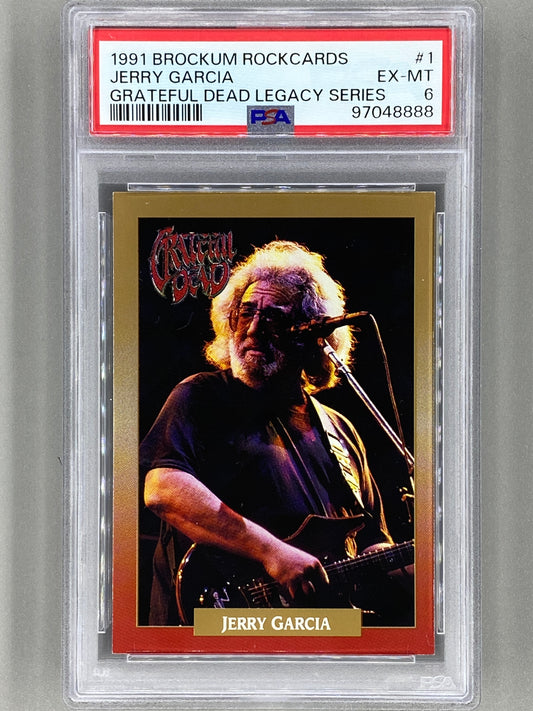 1991 Brockum Rockcards #1 Jerry Garcia Grateful Dead Legacy Series PSA 6 Pop 15 (Music)
