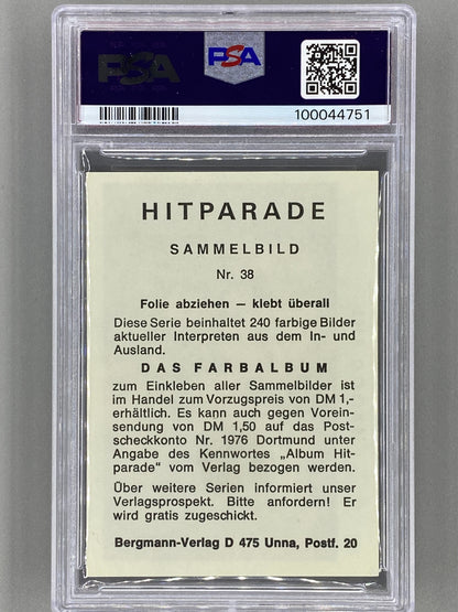 1971 Bergmann-Verlag #38 The Doors Hit Parade Sticker PSA 5 Pop 3 (Music)