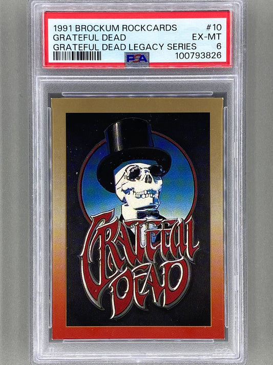 1991 Brockum Rockcards #10 Grateful Dead Grateful Dead Legacy Series PSA 6 Pop 7 (Music)py)