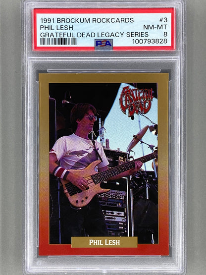 1991 Brockum Rockcards #3 Phil Lesh Grateful Dead Legacy Series PSA 8 Pop 9 (Music)