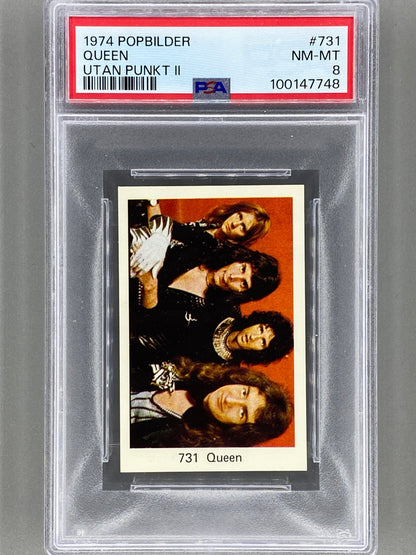 1974 Popbilder #731 Queen Utan Punkt II PSA 8 Pop 3 (Music)