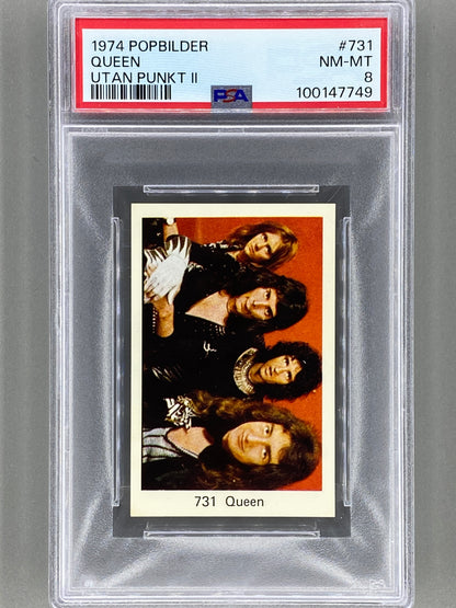 1974 Popbilder #731 Queen Utan Punkt II PSA 8 Pop 3 (Music)