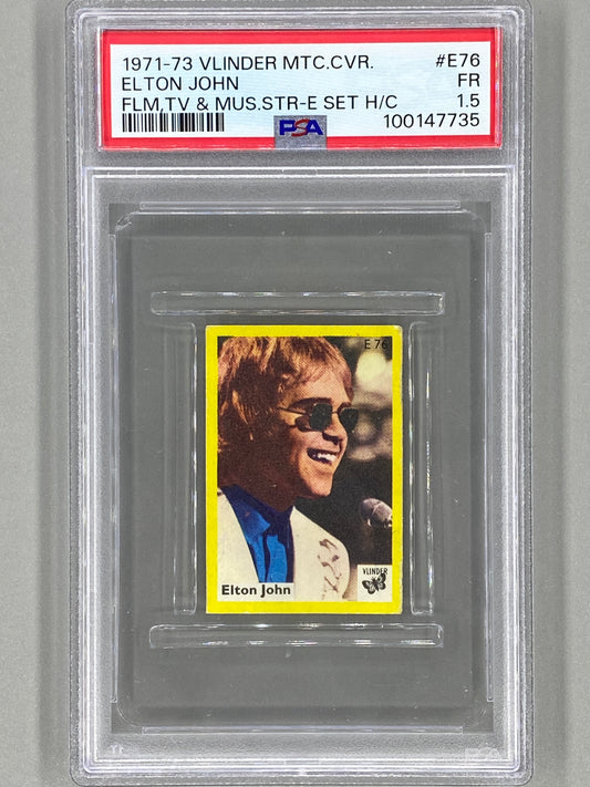 1972 Vlinder #E76 Elton John Matchbox Cover H/C PSA 1.5 Pop 2 (Music)