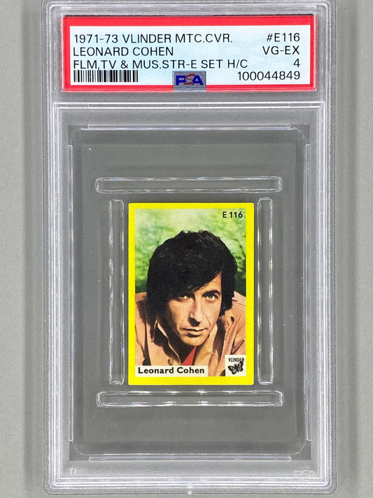 1972 Vlinder #E116 Leonard Cohen Matchbox Cover H/C PSA 4 Pop 1 (Music)