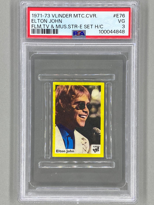 1972 Vlinder #E76 Elton John Matchbox Cover H/C PSA 3 Pop 3 (Music)