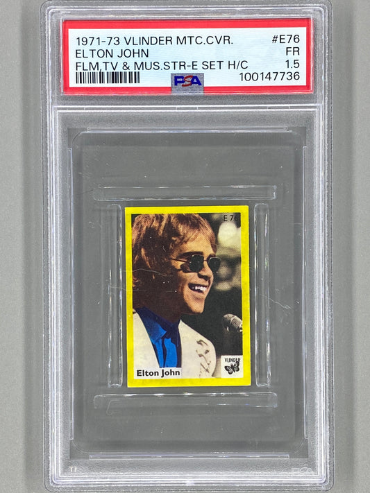 1972 Vlinder #E76 Elton John Matchbox Cover H/C PSA 1.5 Pop 2 (Music)