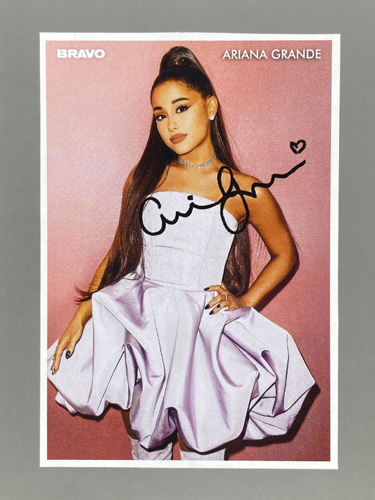 2018 Bravo Ariana Grande / Karol Sevilla Karta s Avtograf (Bulgaria) (Music)