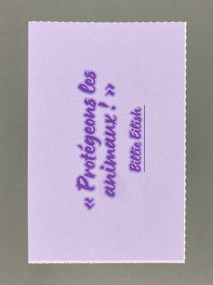 2024 Starlight Billie Eilish Carte de relevé Statement Card (France) (Music)