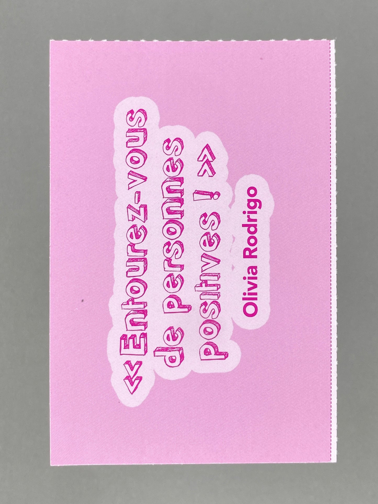 2024 YouStar Olivia Rodrigo Carte de relevé Statement Card (France) (Music)