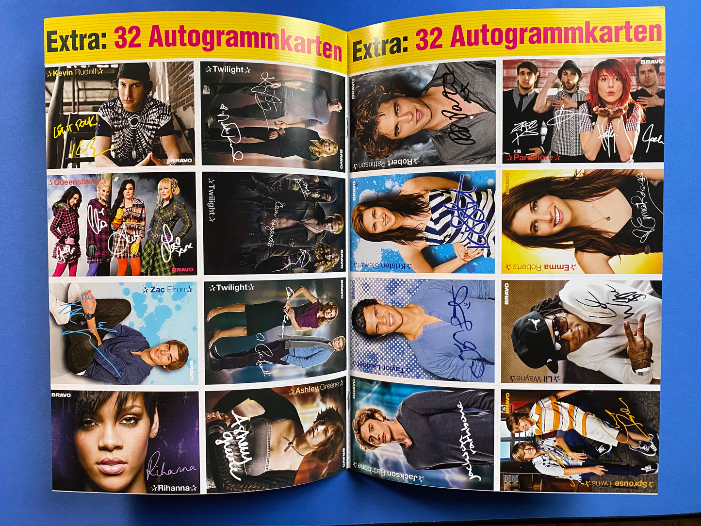2009 Bravo Nr 12 Magazine Taylor Swift - w/ Complete 32 Card Insert Lot (Germany) (Music)