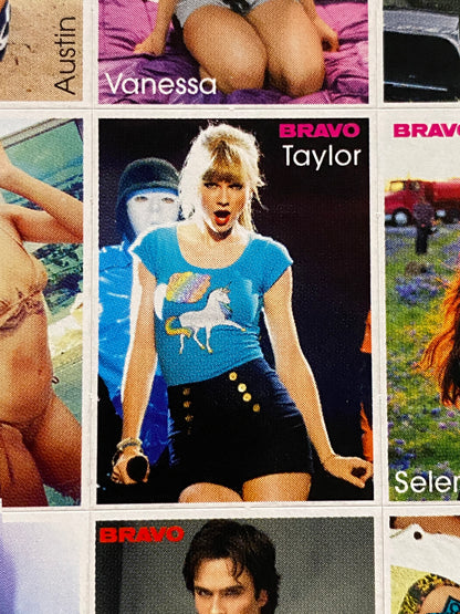 2013 Bravo Magazine Taylor Swift Featured Sticker Sheet Hand Cut (Germany) (Music)