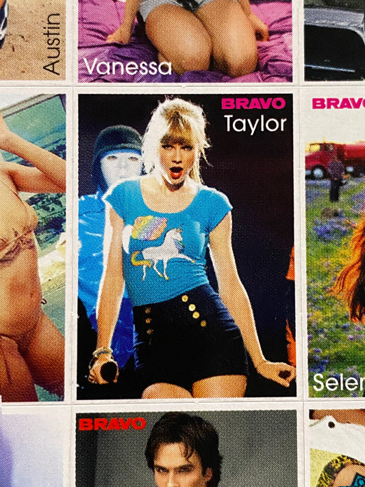 2013 Bravo Magazine Taylor Swift Featured Sticker Sheet Hand Cut (Germany) (Music)