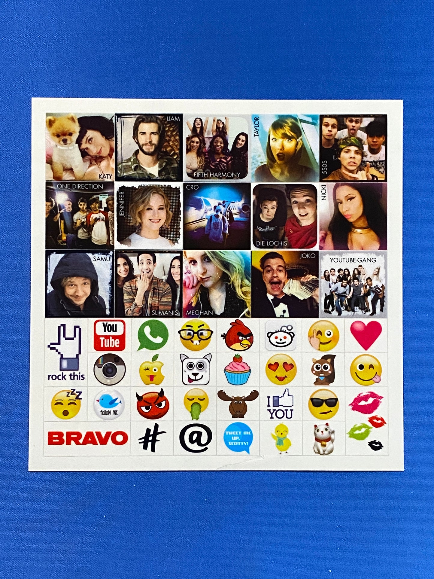 2015 Bravo Magazine Taylor Swift Featured Complete Sticker Sheet (Germany) (Music)