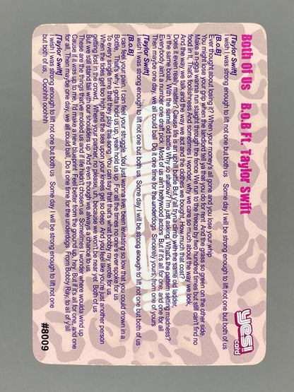 c 2012-2014 Yes! Card #8009 Taylor Swift Hong Kong (Music)