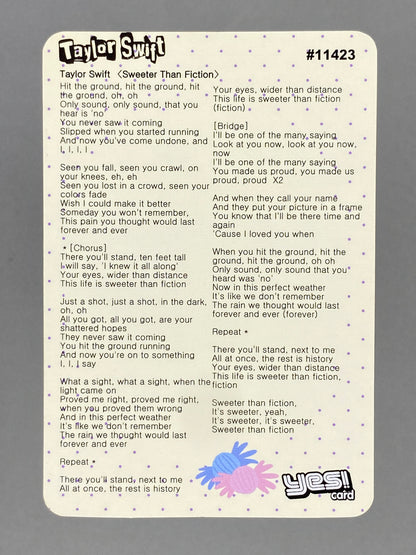 c 2012-2014 Yes! Card #11423 Taylor Swift Hong Kong (Music)