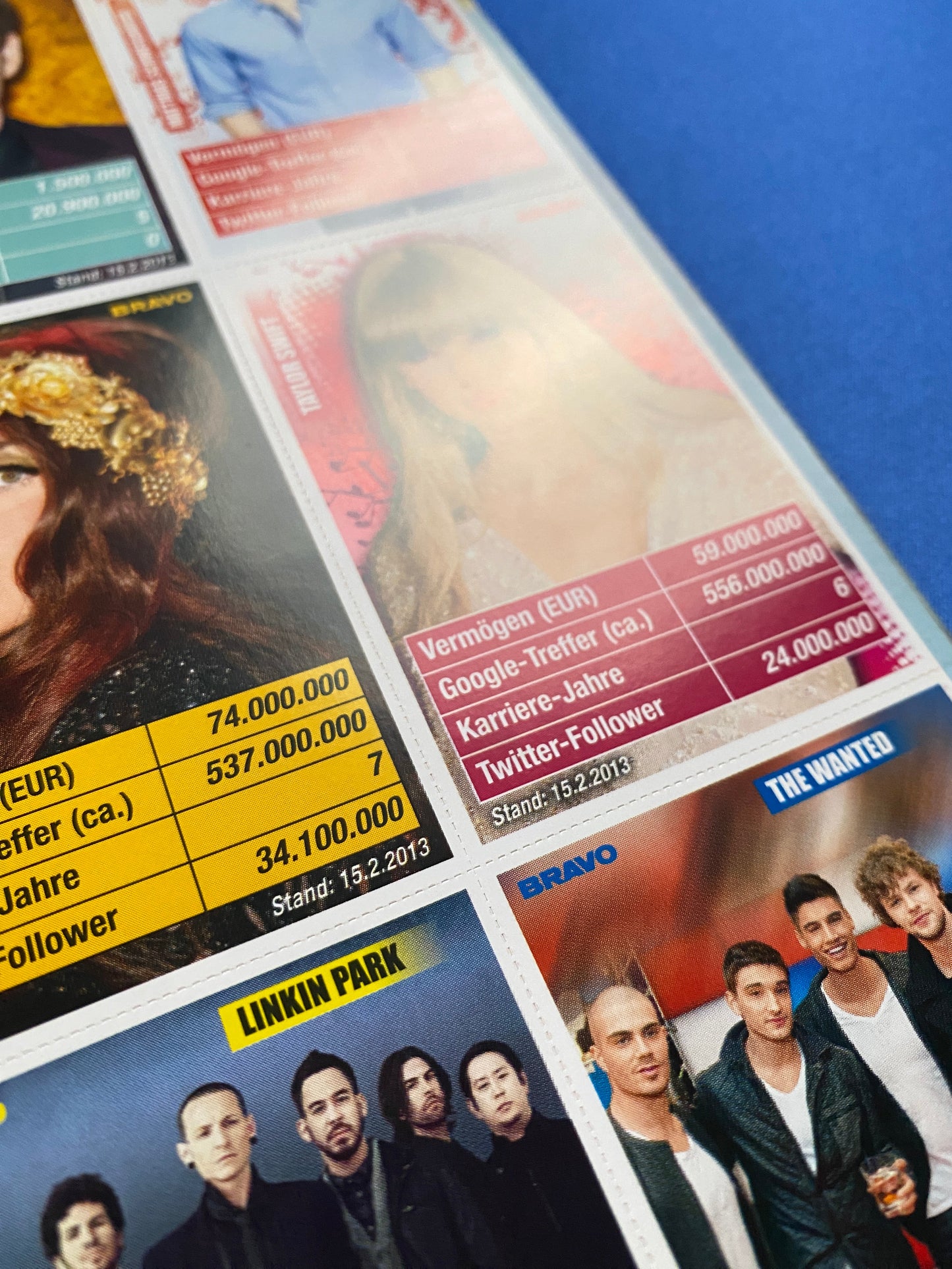 2013 Bravo Nr 11 Magazine Taylor Swift - w/ Complete 32 Card Insert Lot (Germany) (Music)