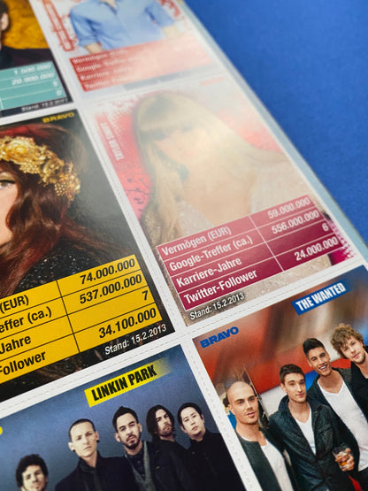 2013 Bravo Nr 11 Magazine Taylor Swift - w/ Complete 32 Card Insert Lot (Germany) (Music)