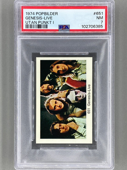 1974 Popbilder #651 Genesis Live Utan Punkt I PSA 7 Pop 2 (Music)