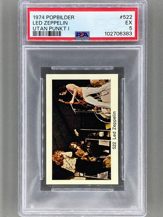 1974 Popbilder #522 Led Zeppelin Utan Punkt I PSA 5 Pop 1 (Music)